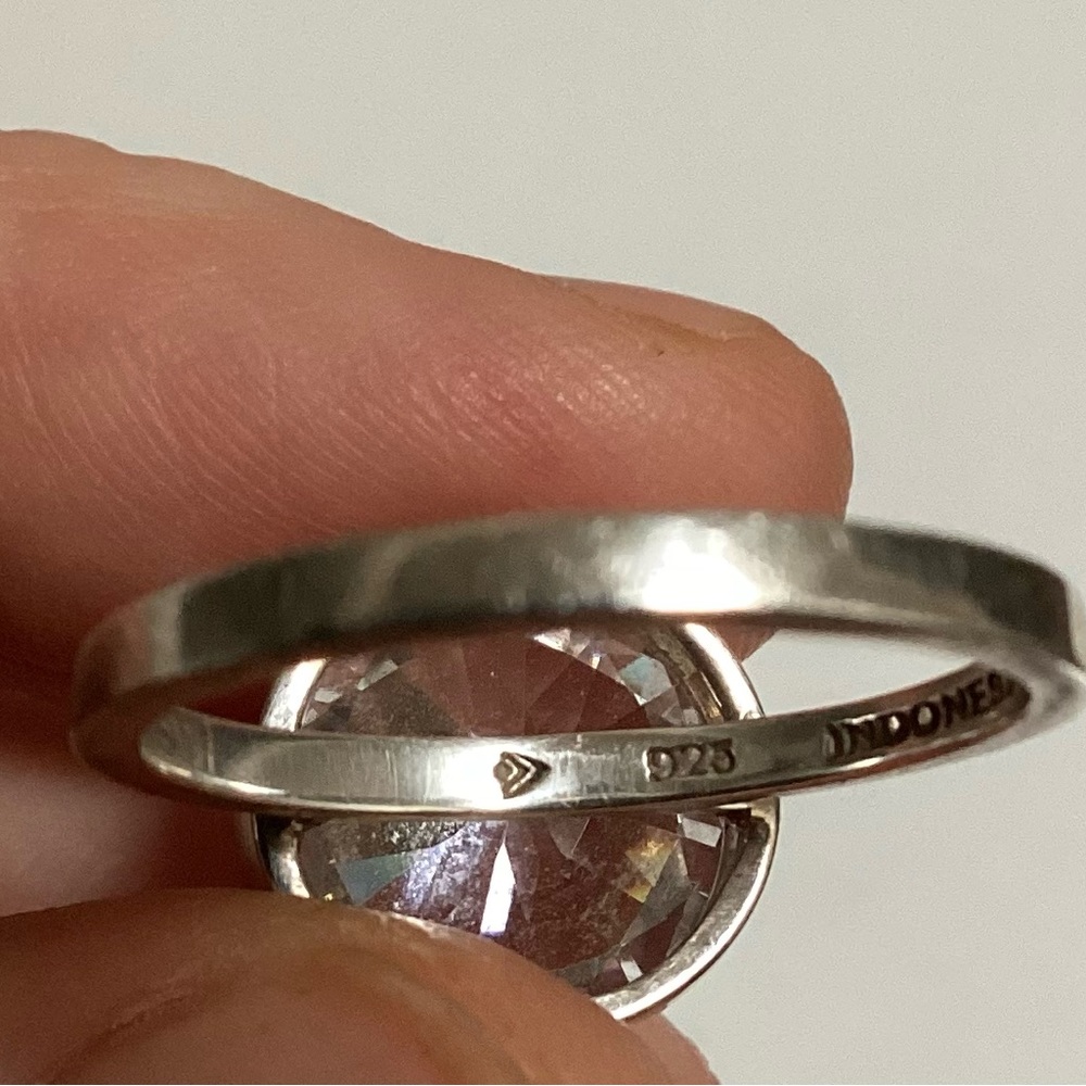 Retired Silpada Cubic Zirconia & 925 Sterling Silver Stack Ring - Picture 9 of 9